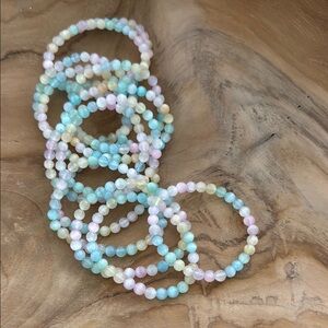 Rainbow Selenite Bracelet 6mm